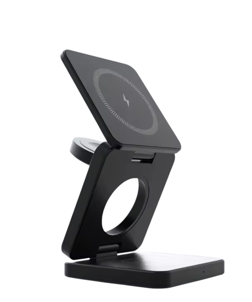 3 in 1 Foldable Fast Charge Magnetic Charger – iPhone, Apple Watch & Earbuds.