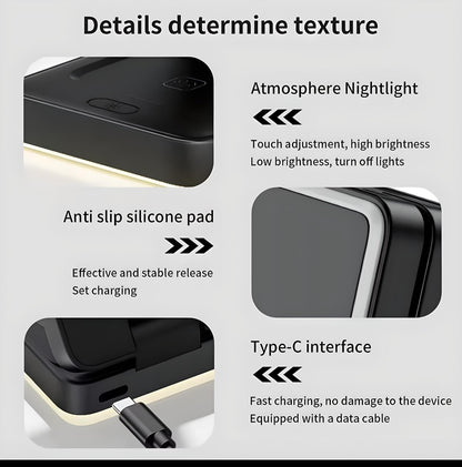3 in 1 Foldable Fast Charge Magnetic Charger – iPhone, Apple Watch & Earbuds.