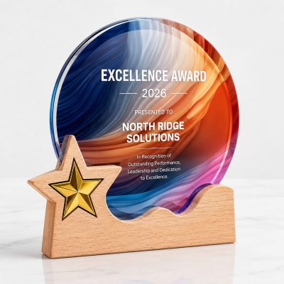AWARDS & TROPHIES - WOOD & CRYSTAL AWARDS